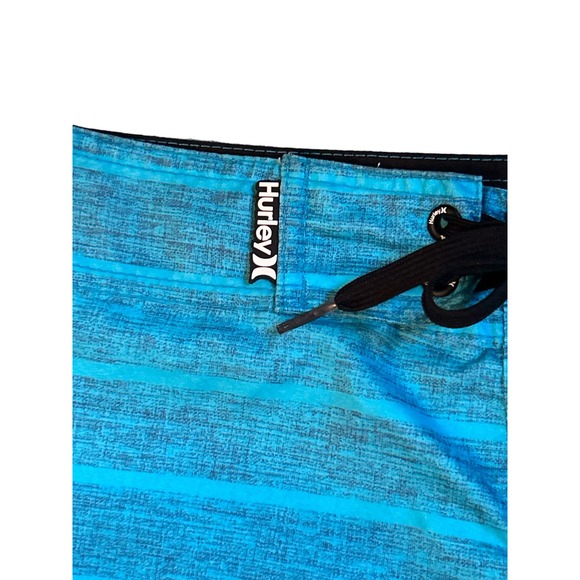 Hurley Designed From Buckle Men's Swim Trunks Outseam 22" Blue - Picture 2 of 7